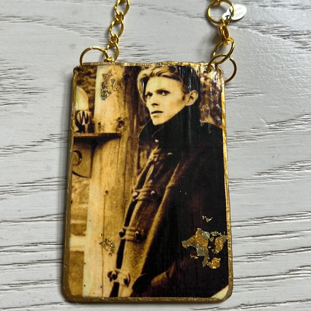 David Bowie Brass Ornament